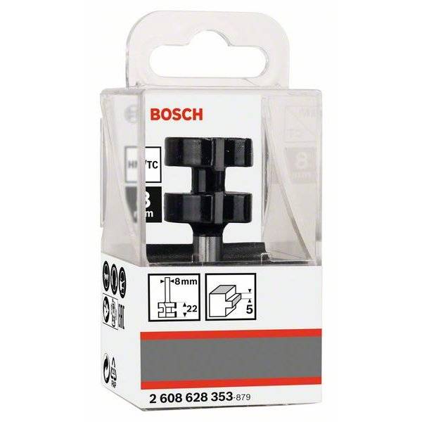 BOSCH Federfräser für Holz, 8 mm, Ø 25 mm, L 5 mm 