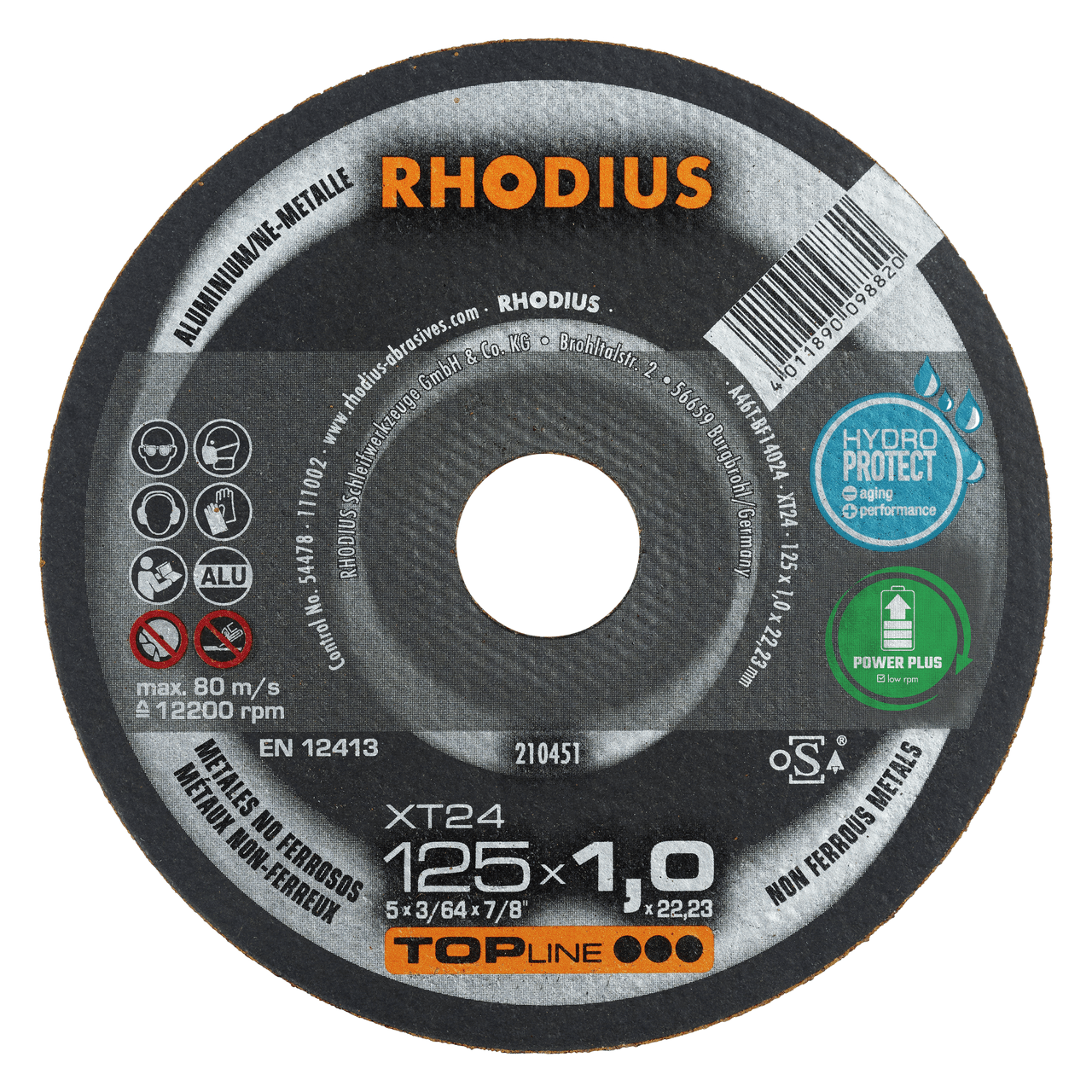 50 x RHODIUS Extradünne Trennscheibe XT24 Ø 125 mm | 210451