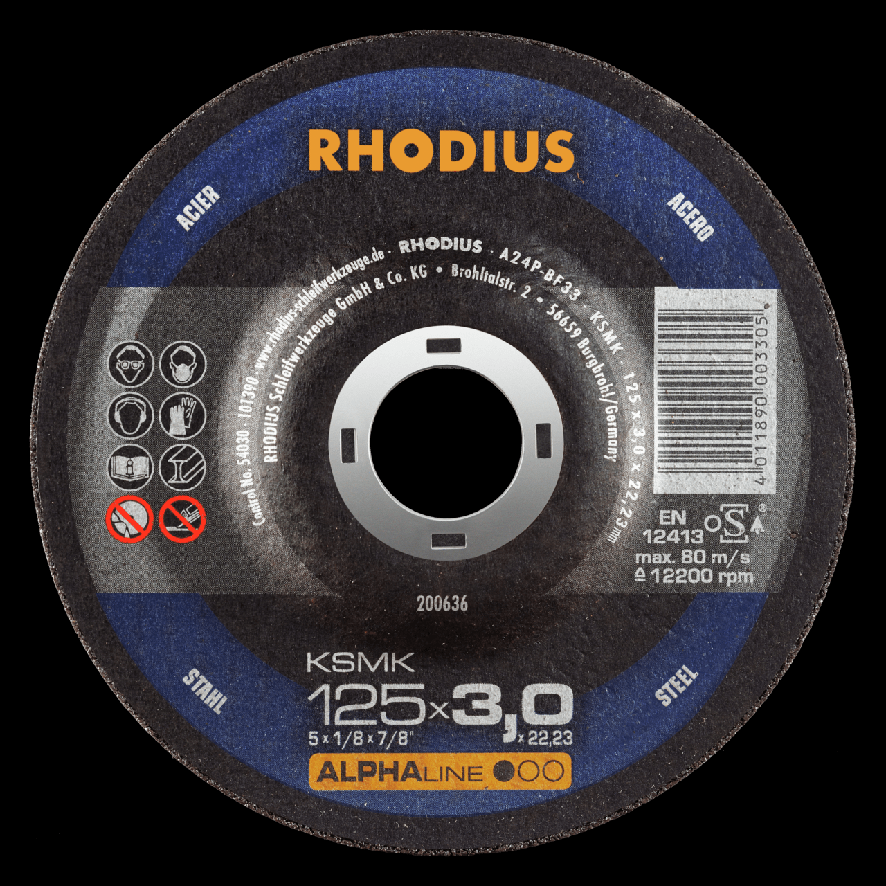 25 x RHODIUS Freihandtrennscheibe KSMK Ø 125 mm | 200636