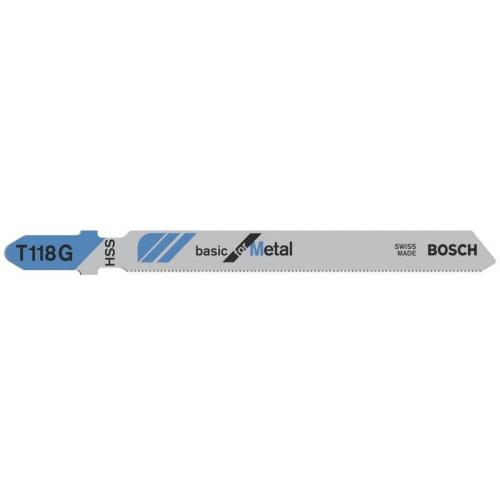 50x BOSCH Stichsägeblätter T-Schaft 118 G Basic für Metall | 2 608 631 012