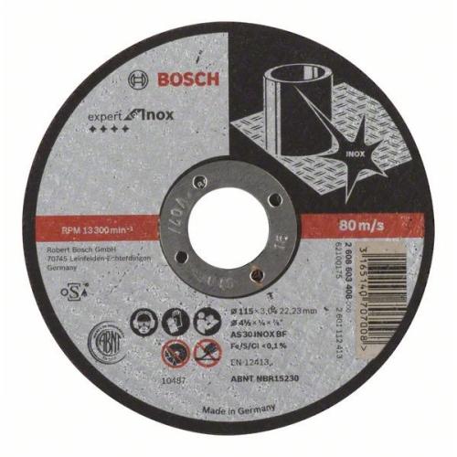 25x BOSCH Trennscheibe gerade Expert für Edelstahl AS 30 S INOX BF, Ø 115x3,0mm | 2608603408