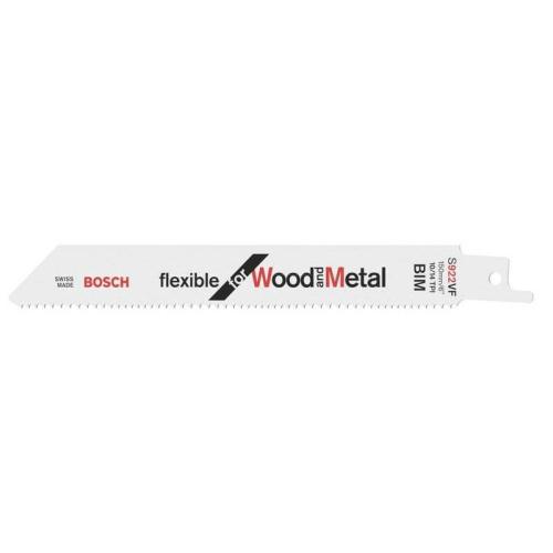 25x BOSCH Säbelsägeblätter S 922 VF, Flexible für Holz und Metall | 2 608 656 017