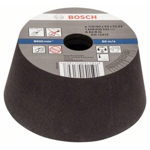 BOSCH Schleiftopf, konisch, Metall/Gusseisen, Ø 90 - 110mm, H: 55mm, K 60 | 1608600234