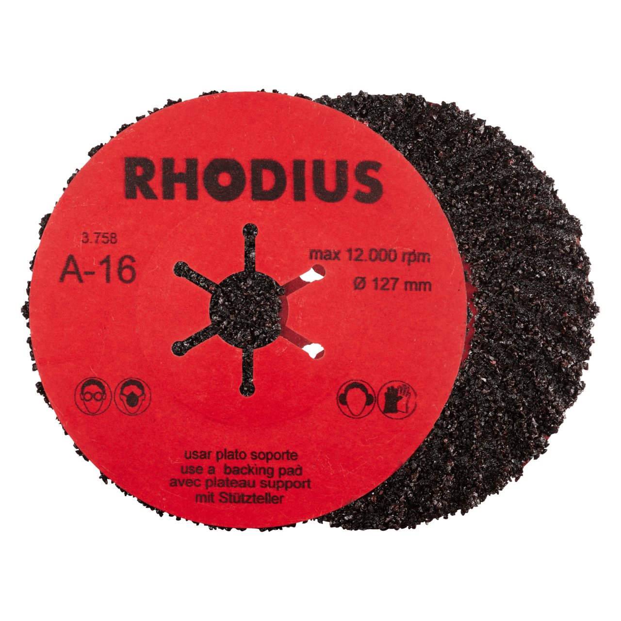 25 x RHODIUS Fiberscheibe SFA Ø 125 mm Körnung 16 | 300461