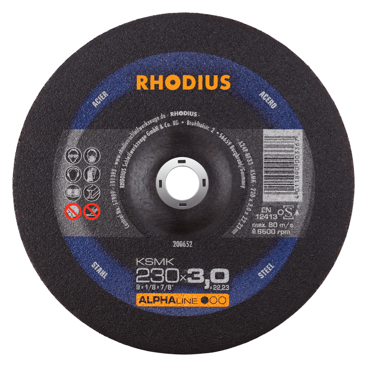 25 x RHODIUS Freihandtrennscheibe KSMK Ø 230 mm | 200652