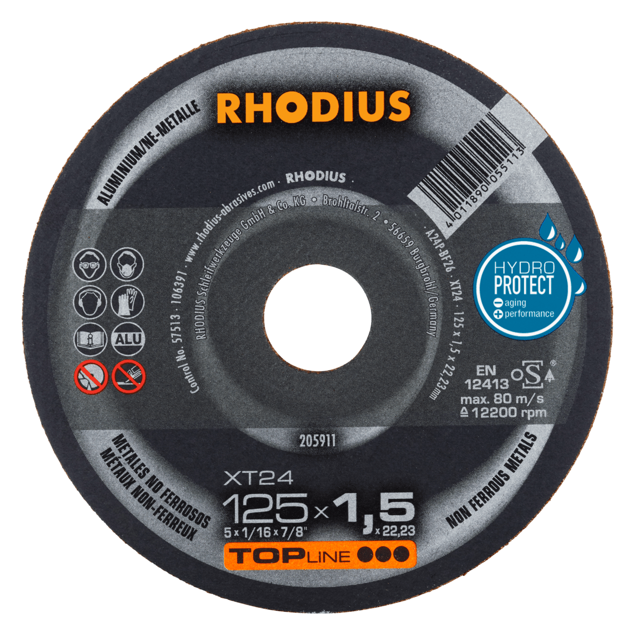 50 x RHODIUS Extradünne Trennscheibe XT24 Ø 125 mm | 205911