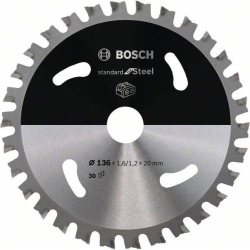 BOSCH Akku-Kreissägeblatt Standard für Stahl, Ø 136 mm, 30 Zähne | 2 608 837 746