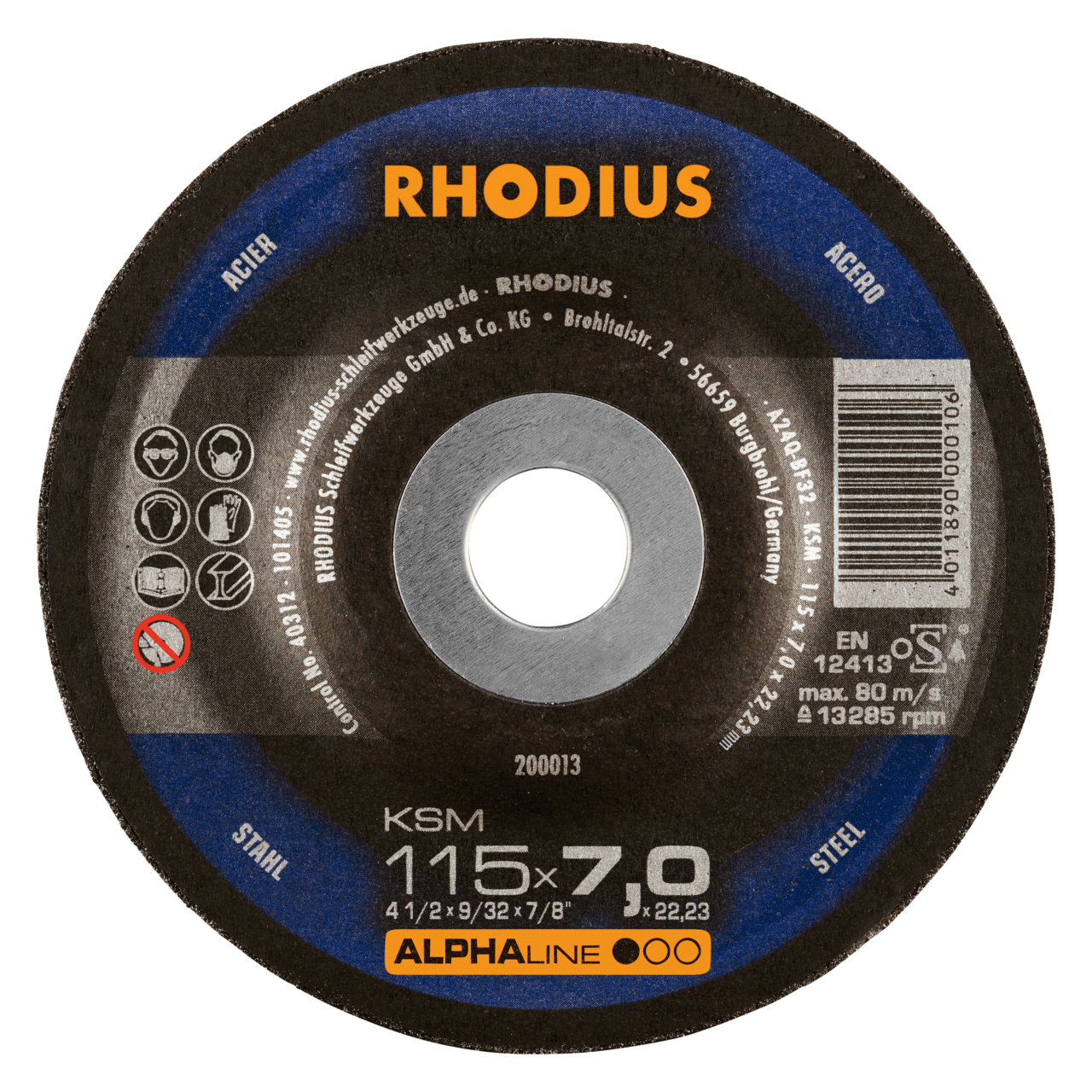 25 x RHODIUS Schruppscheibe KSM Ø 115 mm | 200013