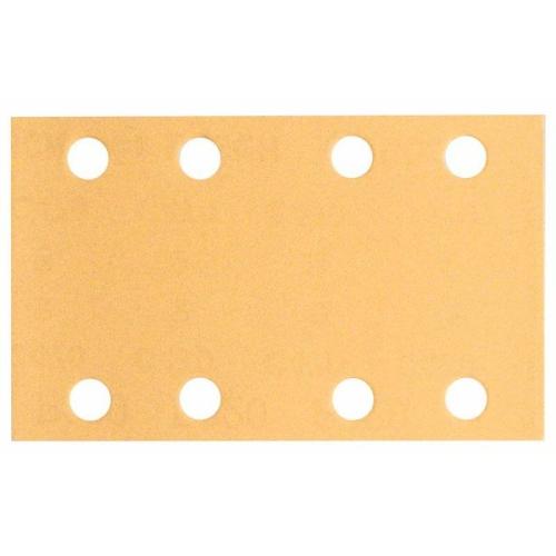 50x BOSCH Schleifblatt C470 für Holz und Farbe, 80x133mm, 80, 8 Löcher, Klett | 2608607230