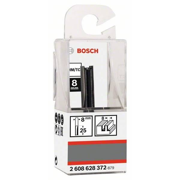 BOSCH Nutfräser für Holz, 8 mm, Ø 8 mm, L 25 mm, G 56 mm 