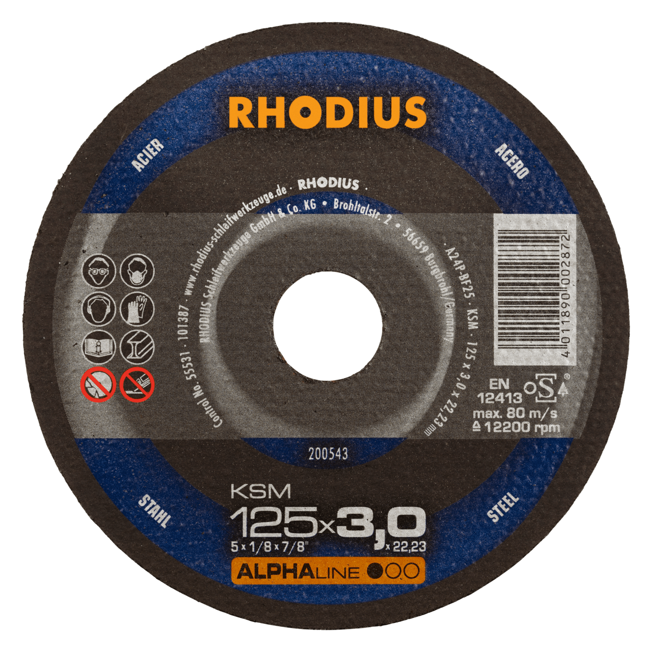 25 x RHODIUS Freihandtrennscheibe KSM Ø 125 mm | 200543