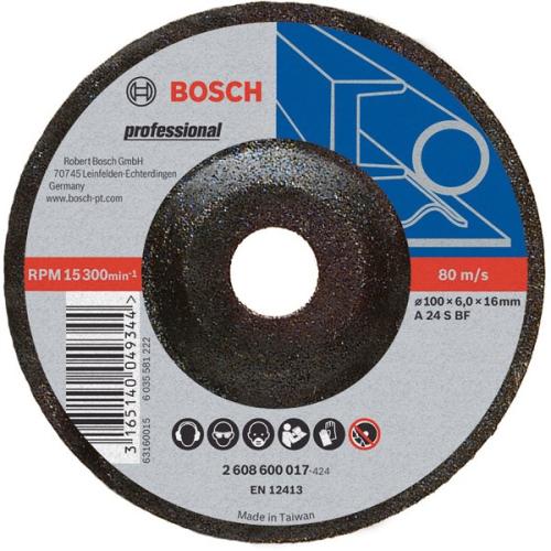 BOSCH Schruppscheibe gekröpft Expert für Metall A 24 S BF, Ø 100 x16,00mm, 6,0mm | 2608600017