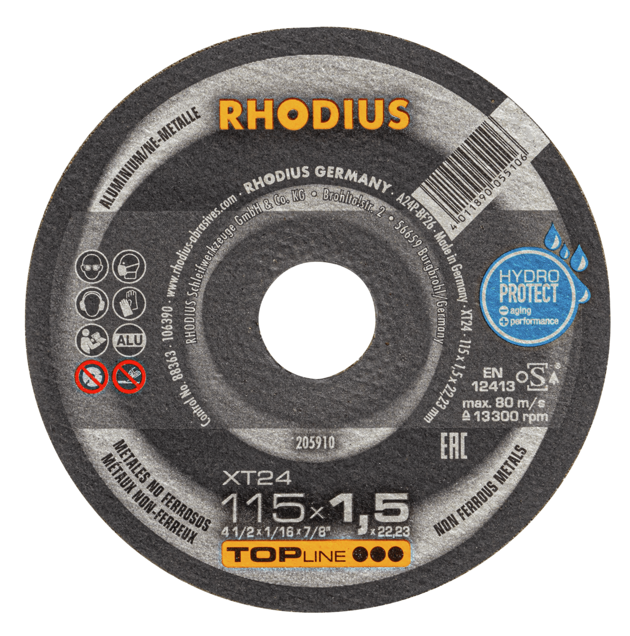 50 x RHODIUS Extradünne Trennscheibe XT24 Ø 115 mm | 205910