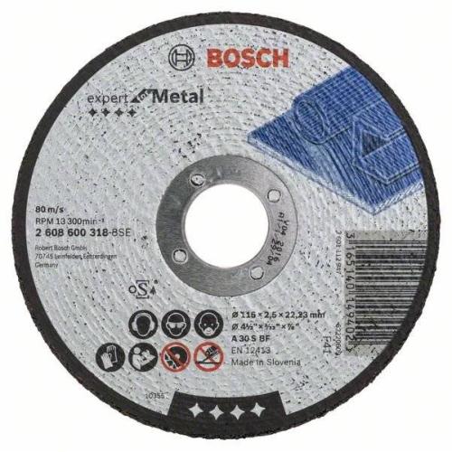 25x BOSCH Trennscheibe gerade Expert für Metall A 30 S BF, Ø 115x2,5mm | 2608600318