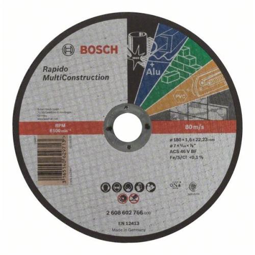 25x BOSCH Trennscheibe gerade Rapido für Baustoffe ACS 46 V BF, Ø 180x1,6mm | 2608602766