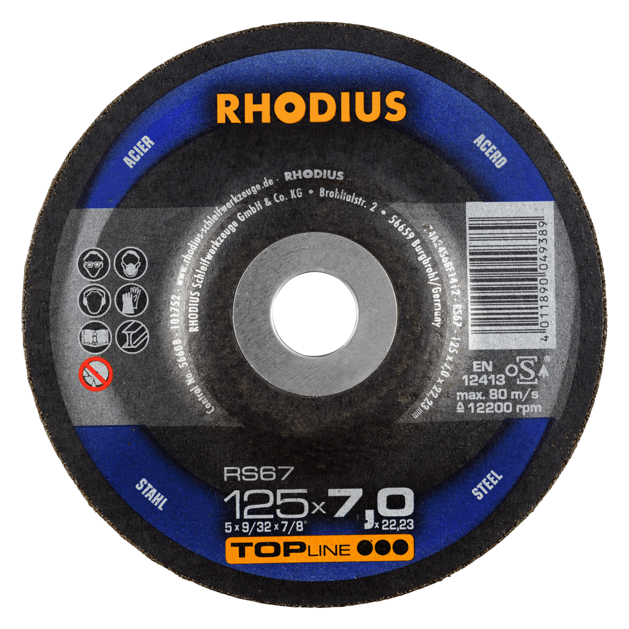 25 x RHODIUS Schruppscheibe RS67 Ø 125 mm | 200141