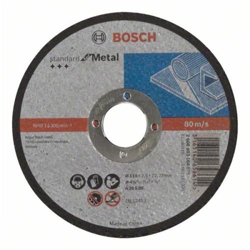 25x BOSCH Trennscheibe gerade Standard für Metall A 30 S BF, Ø 115x2,5mm | 2608603164