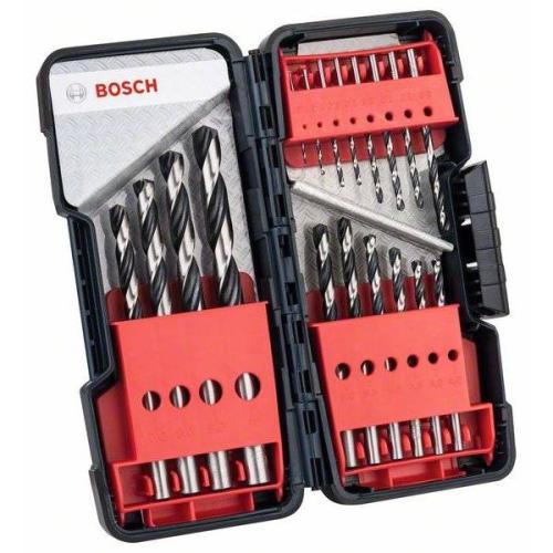 Bosch Professional Metallspiralbohrer HSS-Set PointTeQ, DIN 338, 18-teilige ToughBox | 2 608 577 350