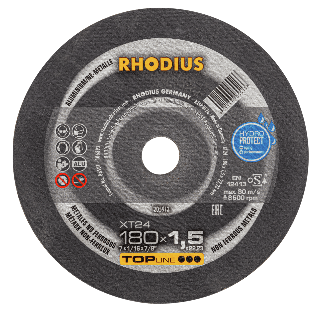 25 x RHODIUS Extradünne Trennscheibe XT24 Ø 180 mm | 205913