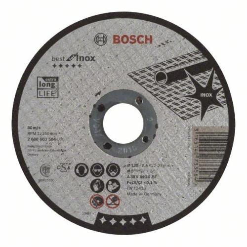 25x BOSCH Trennscheibe gerade Best für Edelstahl A 30 V INOX BF, Ø 125x2,5mm | 2608603504