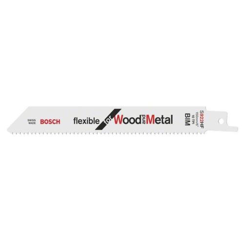 25x BOSCH Säbelsägeblätter S 922 HF, Flexible für Holz und Metall | 2 608 656 016