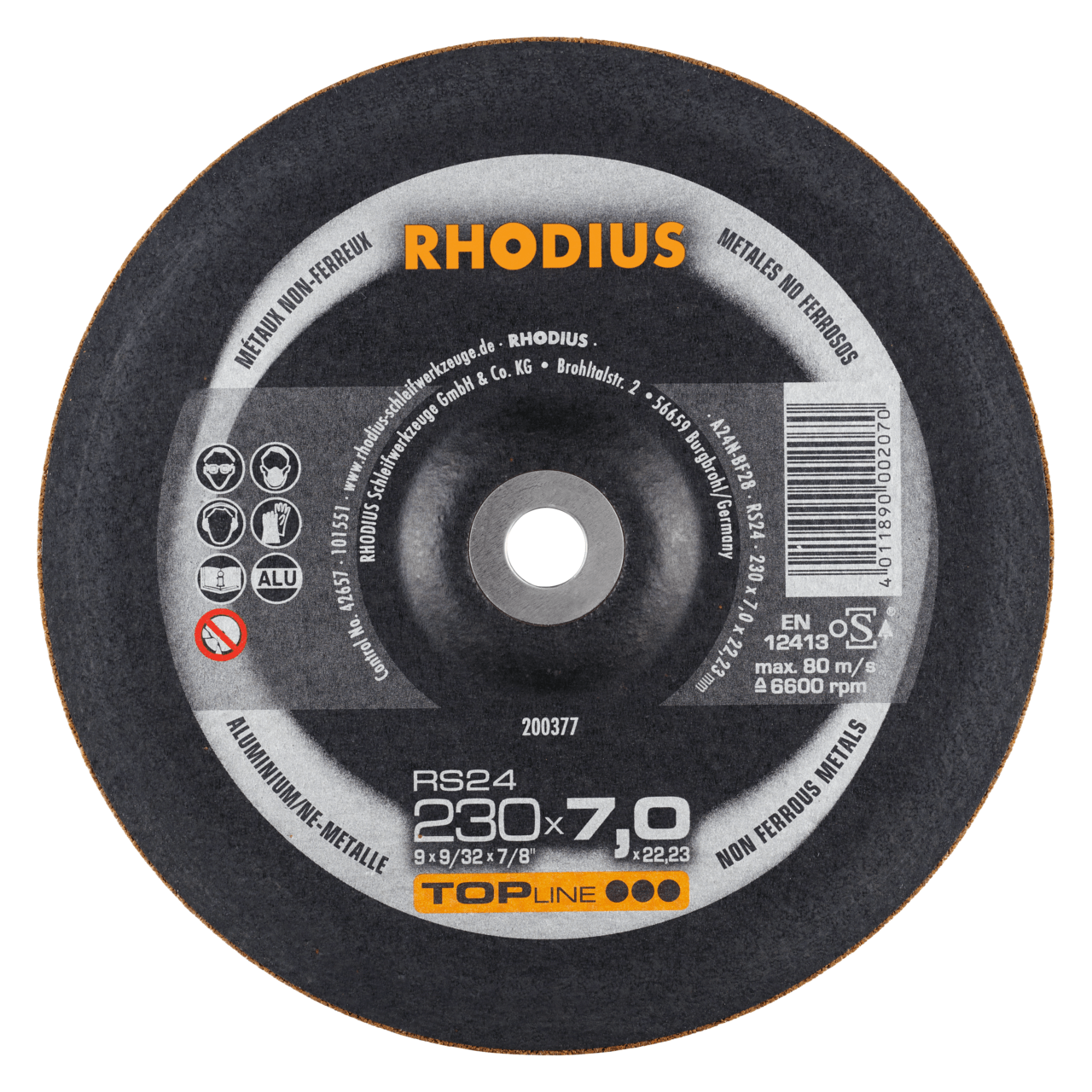 10 x RHODIUS Schruppscheibe RS24 Ø 230 mm | 200377