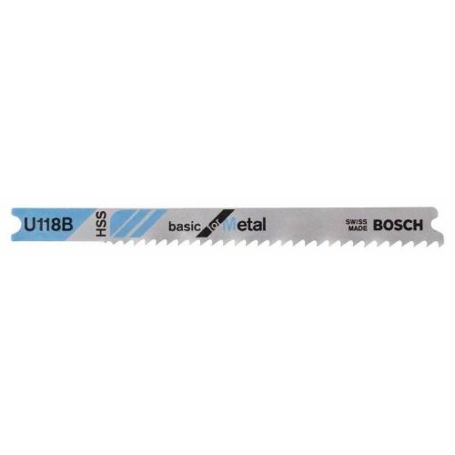 30x BOSCH Stichsägeblätter U-Schaft 118 B Basic für Metall | 2 608 631 771