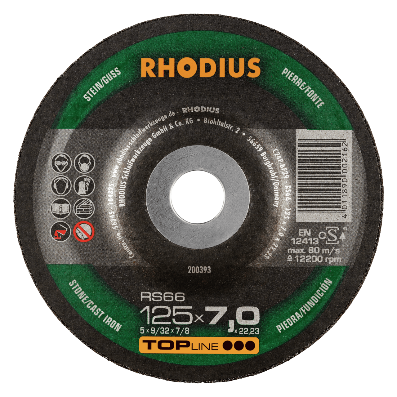 25 x RHODIUS Schruppscheibe RS66 Ø 125 mm | 200393