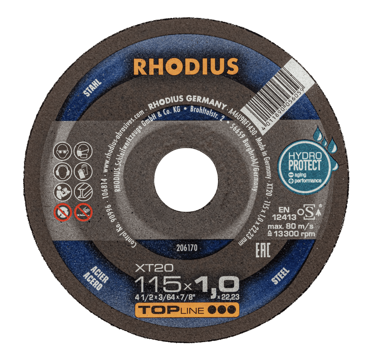 50 x RHODIUS Extradünne Trennscheibe XT20 Ø 115 mm | 206170