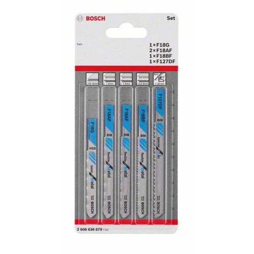 10x BOSCH Stichsägeblätter-Set Metall, 5-teilig, Fein-Schaft | 2 608 636 879