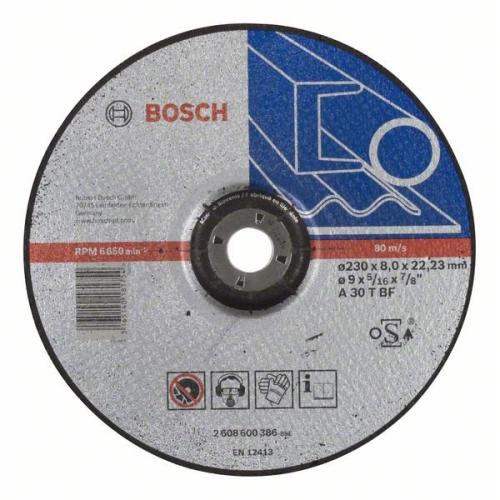 10x BOSCH Schruppscheibe gekröpft Expert für Metall A 30 T BF, Ø 230x8mm | 2608600386