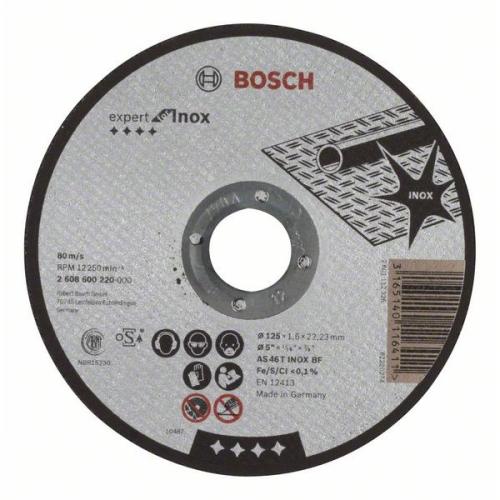 25x BOSCH Trennscheibe gerade Expert für Edelstahl AS 46 T INOX BF, Ø 125x1,6mm | 2608600220