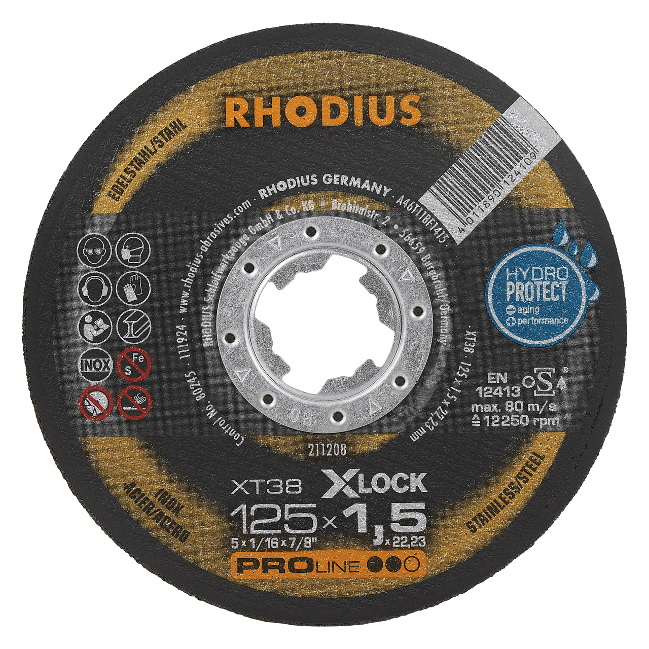 25 x RHODIUS Extradünne Trennscheibe XT38 X-LOCK Ø 125 mm | 211208