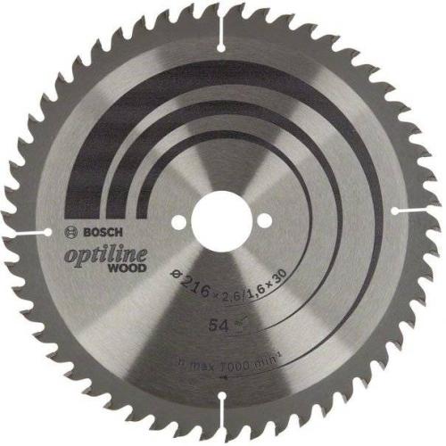 BOSCH Kreissägeblatt Optiline Holz, Ø 216 mm, 54 Zähne | 2 608 838 411