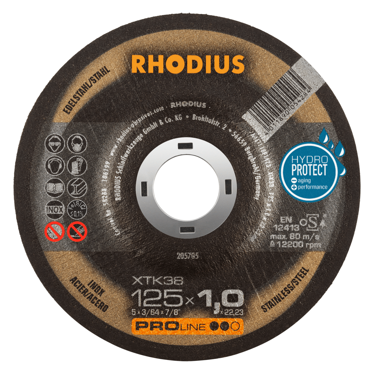 50 x RHODIUS Extradünne Trennscheibe XTK38 Ø 125 mm | 205705