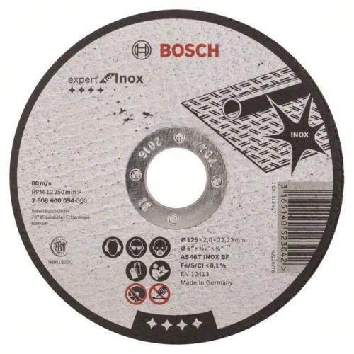 25x BOSCH Trennscheibe gerade Expert für Edelstahl AS 46 T INOX BF, Ø 125x2mm | 2608600094