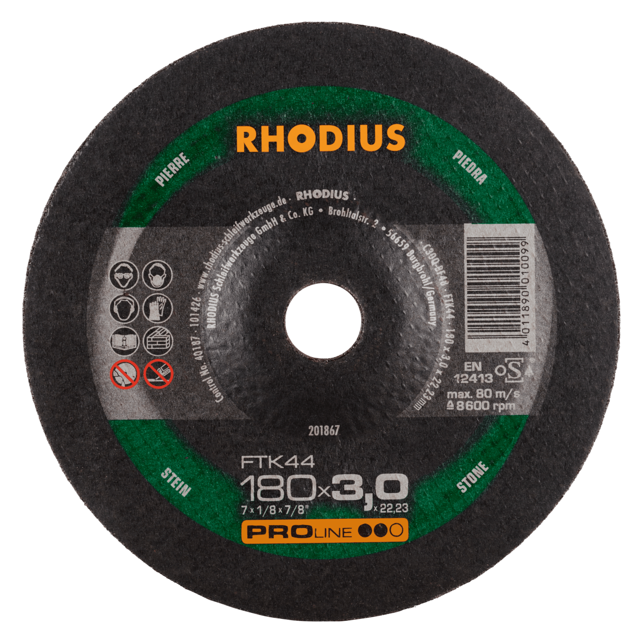 25 x RHODIUS Freihandtrennscheibe FTK44 Ø 180 mm | 201867