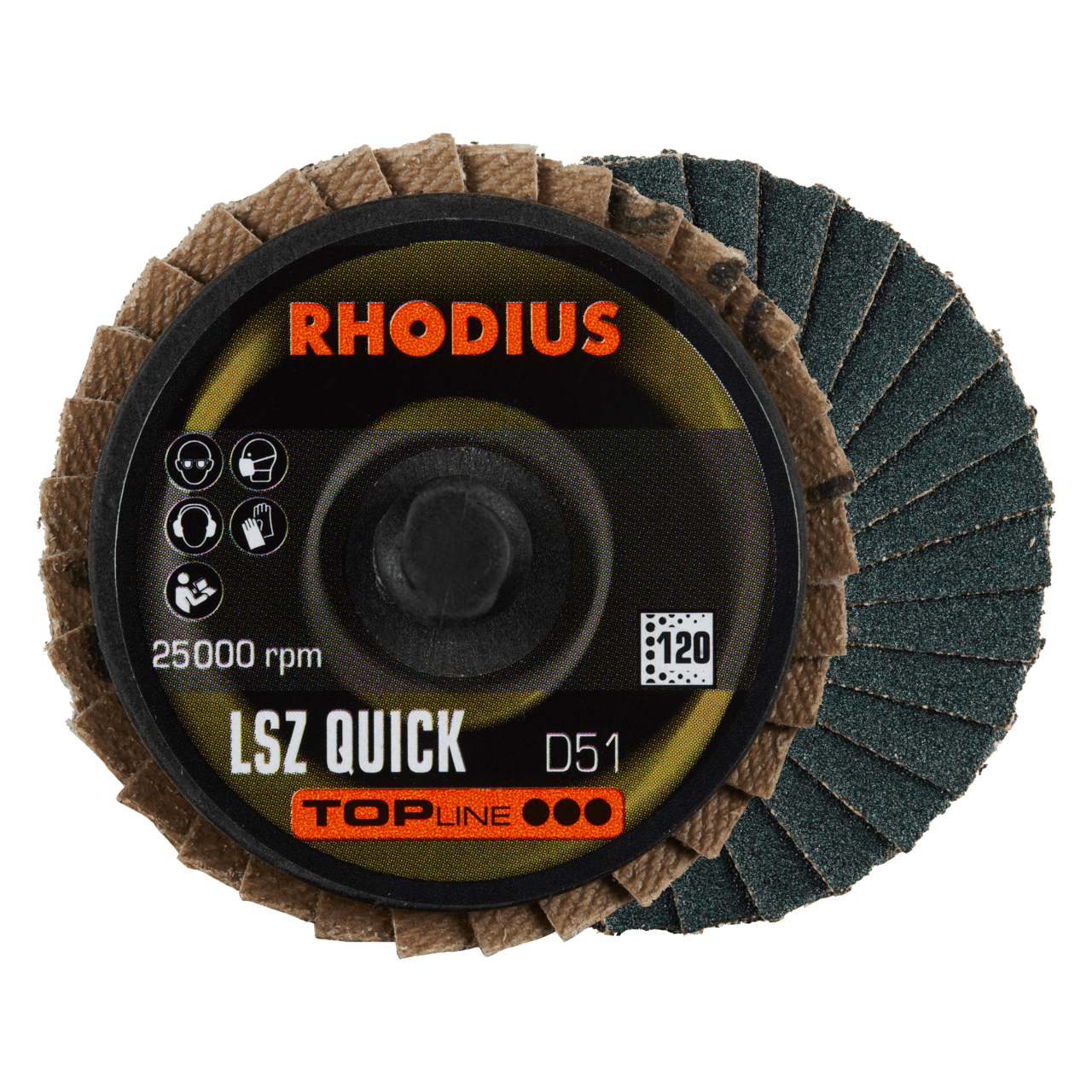 10 x RHODIUS Zirkonlamellenschleifscheibe LSZ QUICK Ø 51 mm Körnung 120 | 303933