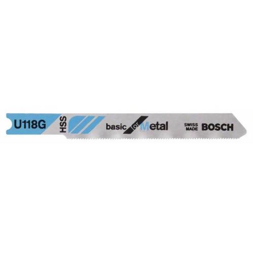 30x BOSCH Stichsägeblätter U-Schaft 118 G Basic für Metall | 2 608 631 770