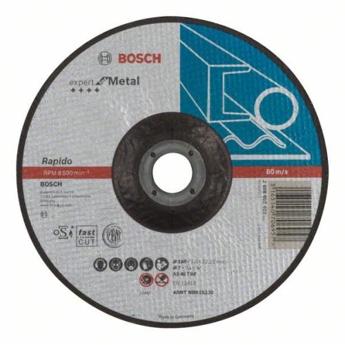 25x BOSCH Trennscheibe gekröpft Expert für Metall - Rapido AS 46 T BF, Ø 180x1,6mm | 2608603403