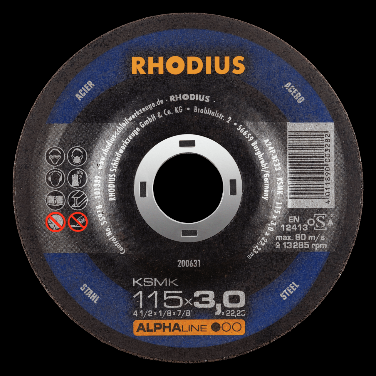 25 x RHODIUS Freihandtrennscheibe KSMK Ø 115 mm | 200631