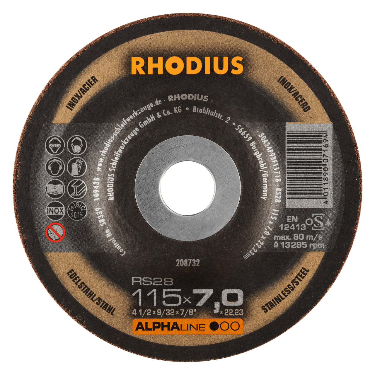 25 x RHODIUS Schruppscheibe RS28 Ø 115 mm | 208732