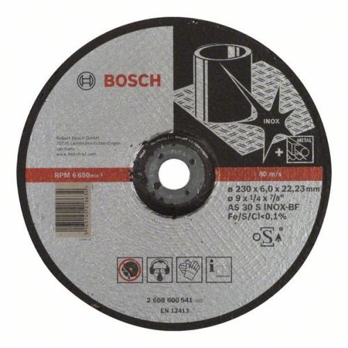 10x BOSCH Schruppscheibe gekröpft Expert für Edelstahl AS 30 S INOxBF, Ø 230x6mm | 2608600541