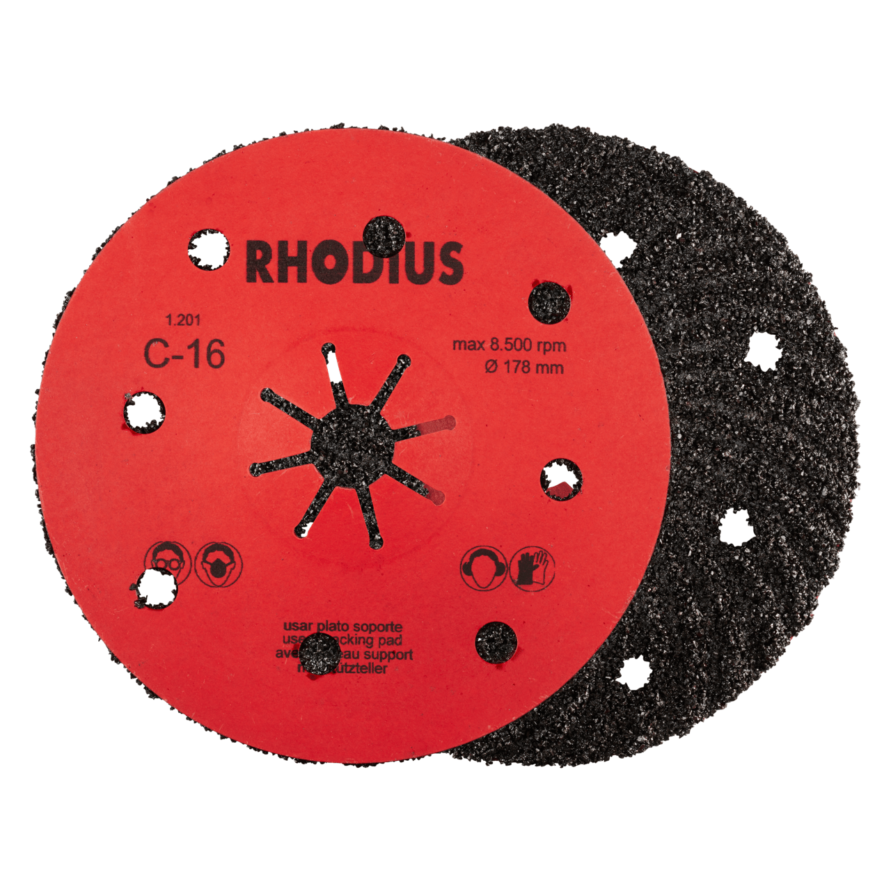 25 x RHODIUS Fiberscheibe SFC Ø 180 mm Körnung 16 | 300482