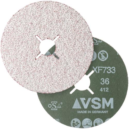 50x VSM XF733 Fiberscheibe Schleifscheibe| Ø 115mm | Korn 60 | für Aluminium | 787588