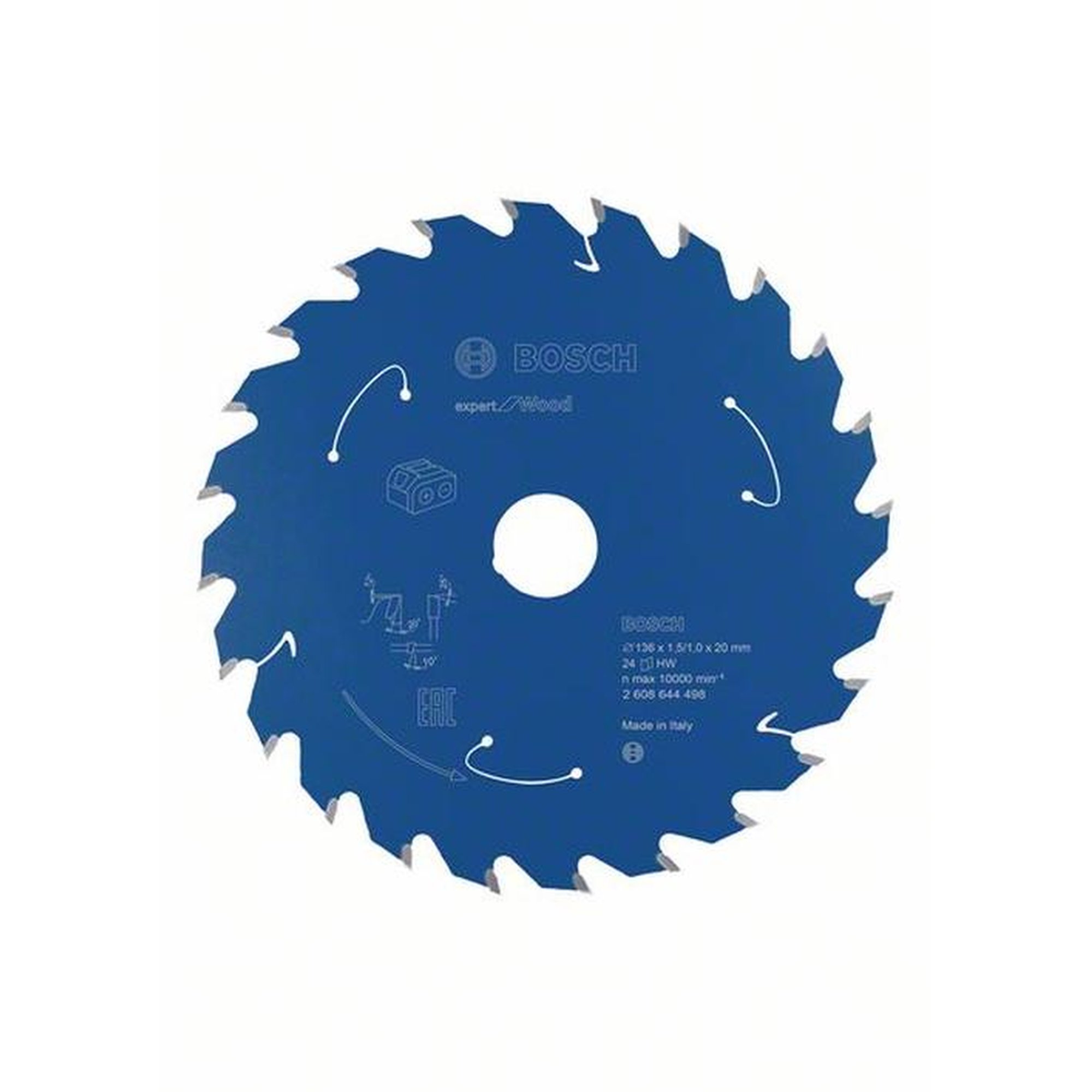 BOSCH Akku-Kreissägeblatt Expert für Holz, Ø  136  mm,  24 Zähne