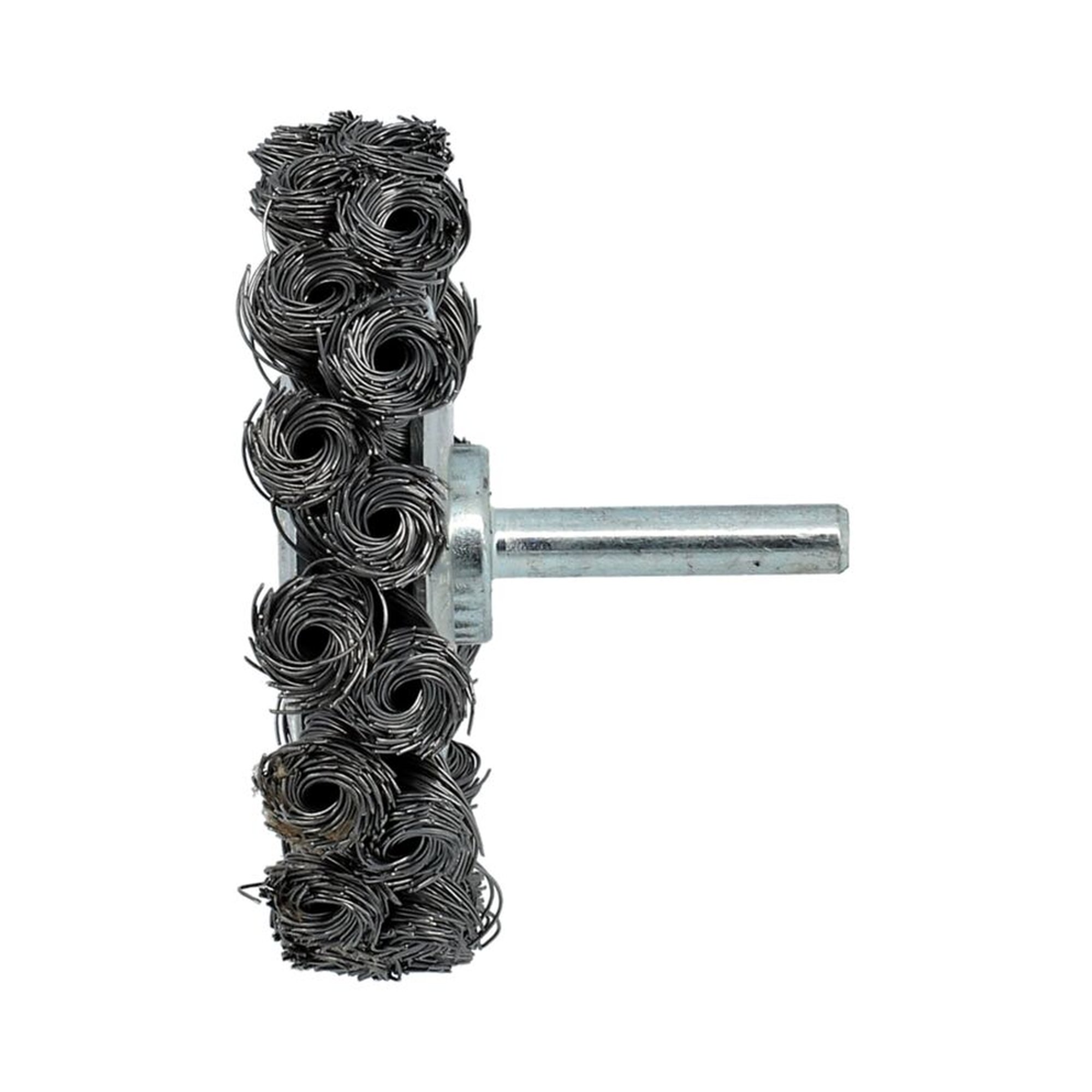 12 x Norton Drahtbürste Rundbürste auf Schaft, gezopft WHB 70mm 0,35mm T15