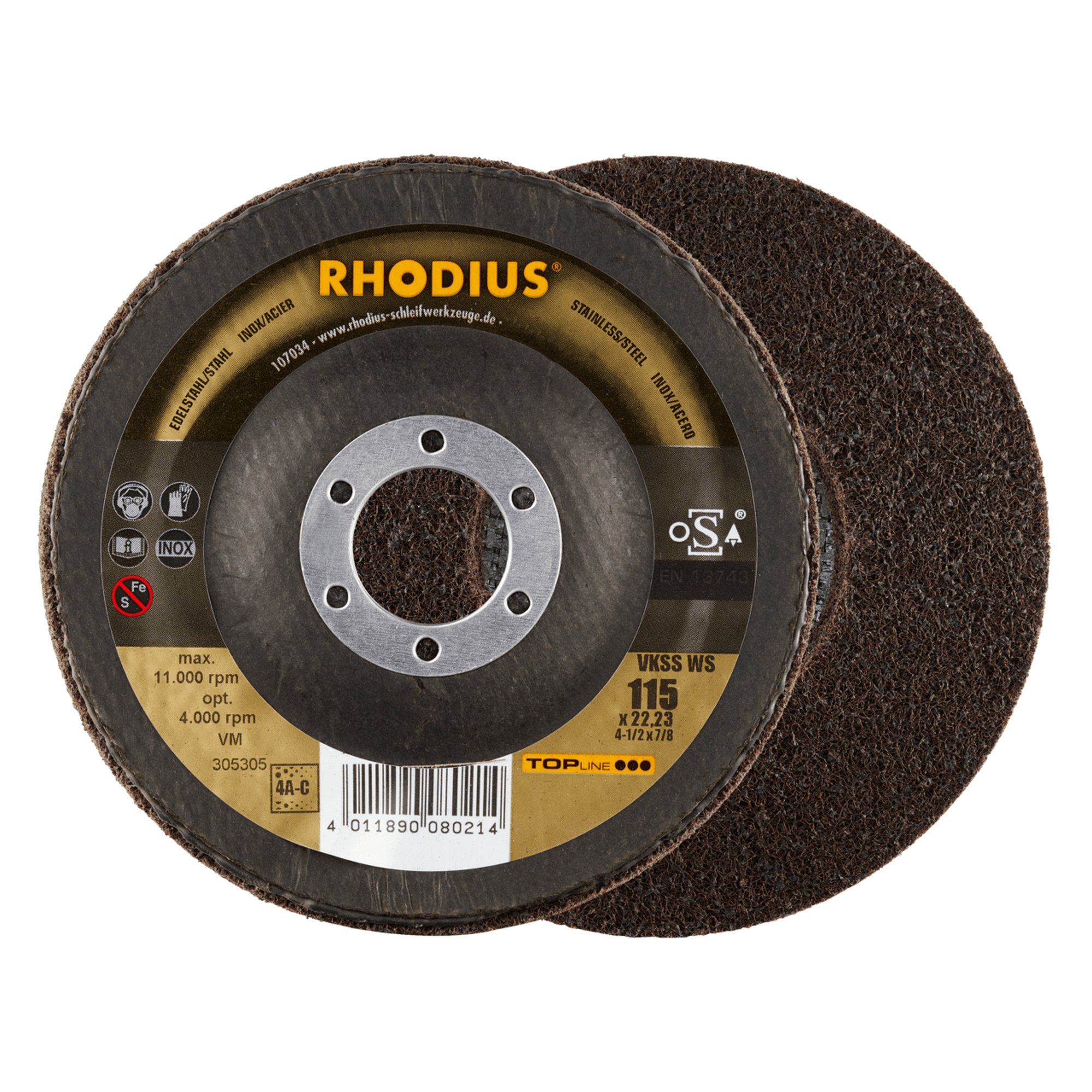 50x Starcke Schleifscheiben 732EK Klett – 115 Mm, Körnung 60 – Für Holz, Metall, Lack & Mehr