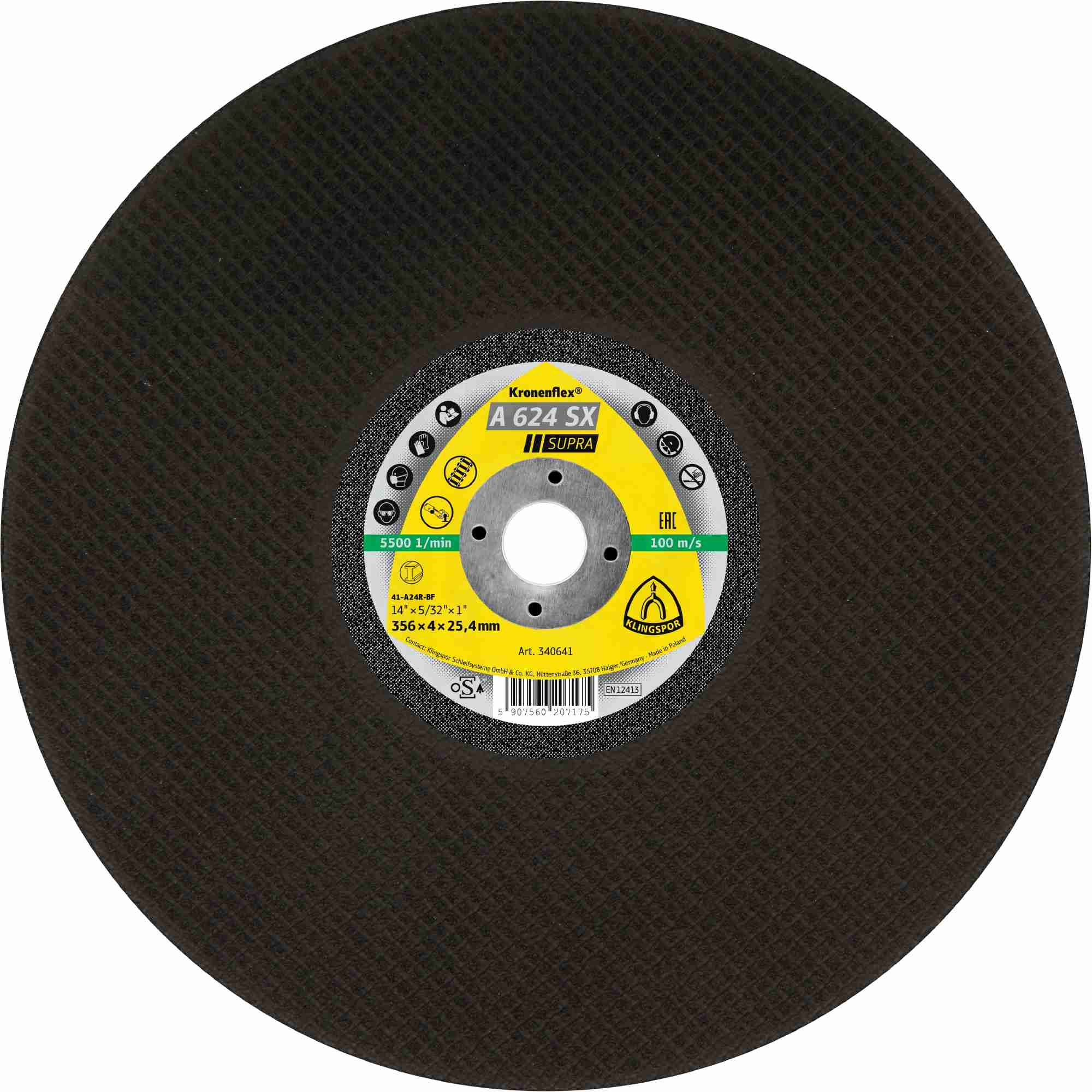 10 x Klingspor A 624 SX Großtrennscheiben | 406 x 4 x 25,4 mm gerade