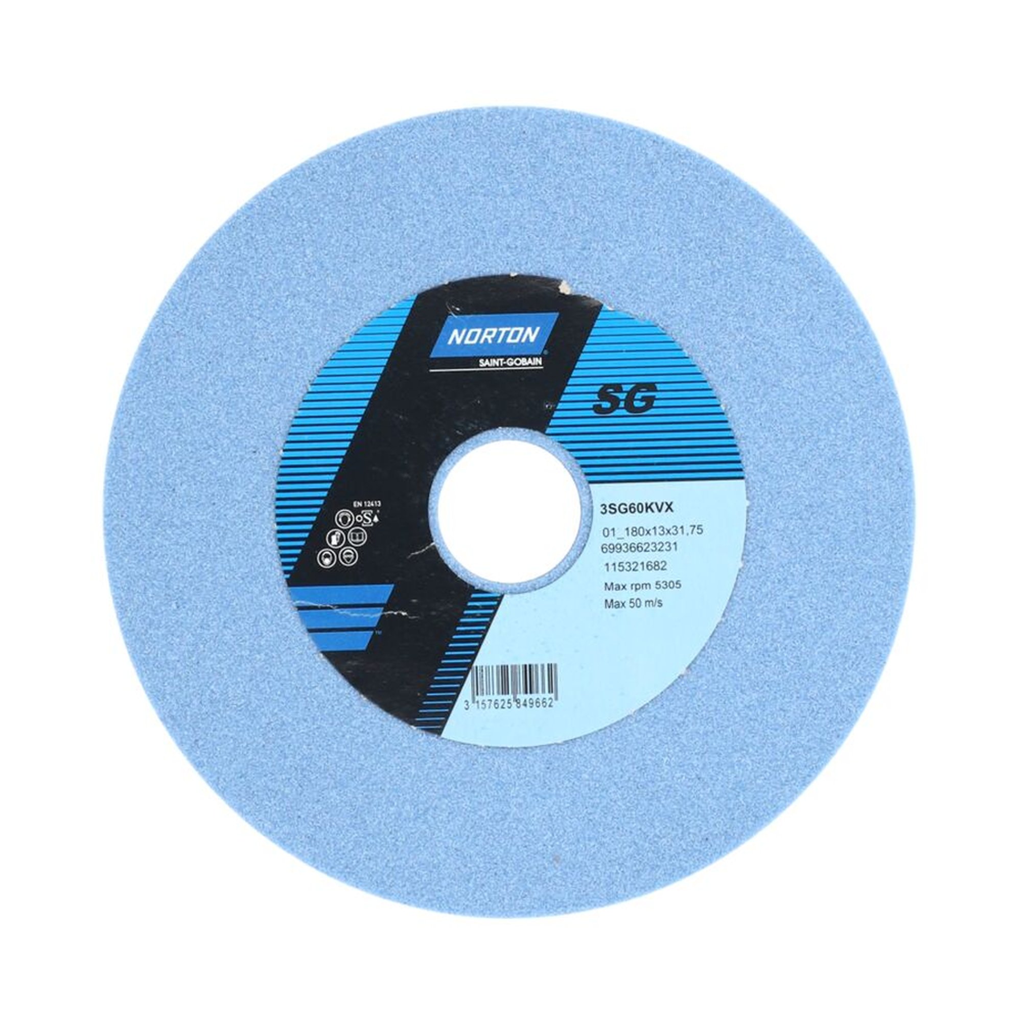 Norton Schleifscheibe gerade 01 180x13x31,75 3SG 60 KVS für präzises Schleifen